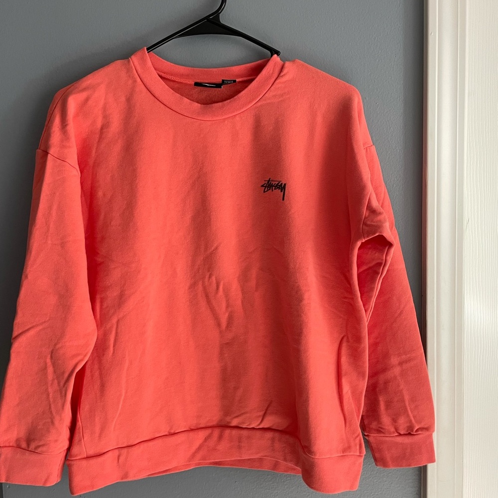 UO retro sweater bright coral
